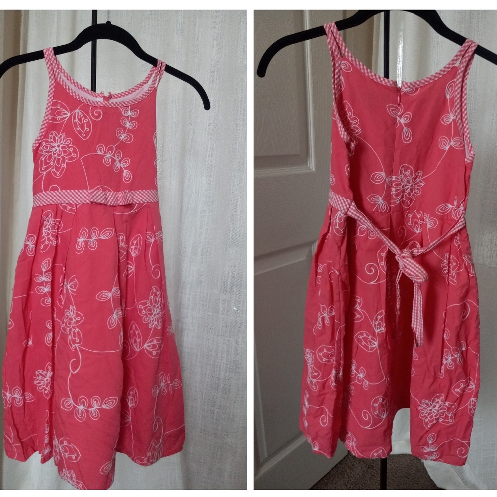 EUC Pink Embroidered George Dress Size 8 Girls